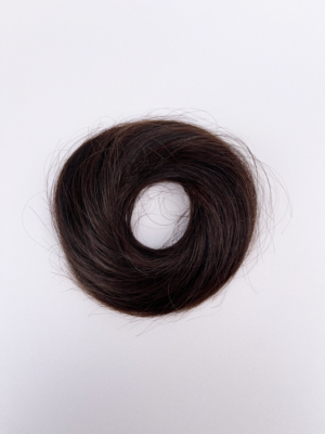 Light brown hair bun