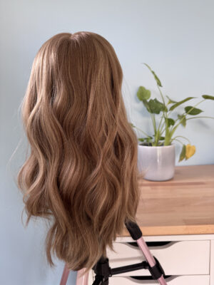topper hair natural light ash blonde hair for androgenetic alopecia, hair loss, fine and thinning hair. Hair loss solution.