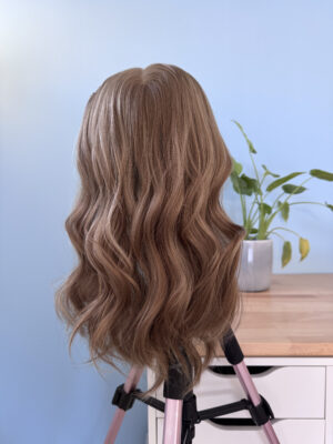 topper hair natural light ash blonde hair for hair loss, fine and thinning hair, and alopecia. Alopecia solution.