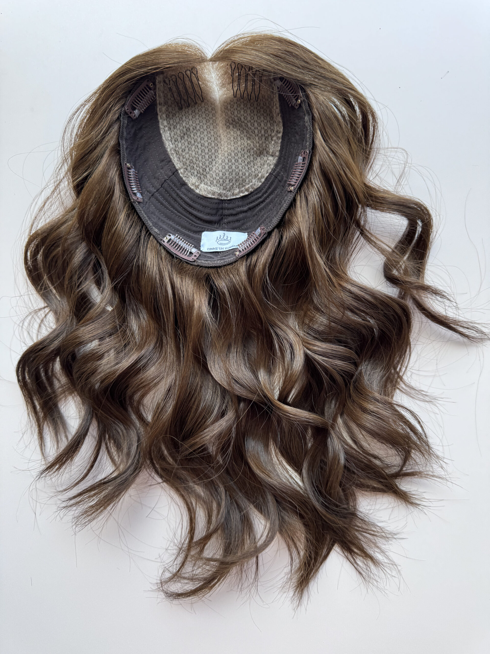 hair Dark Katehair topper for fine, thinning hair or androgenetic alopecia. Natural hair solution for fine partings.