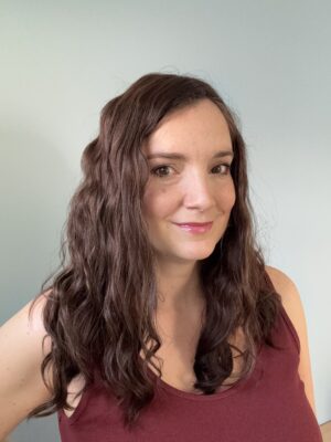 Dark chocolatehair topper  with subtle highlights, made from natural Brazilian hair. A solution for hair loss, thinning hair, or fine hair.