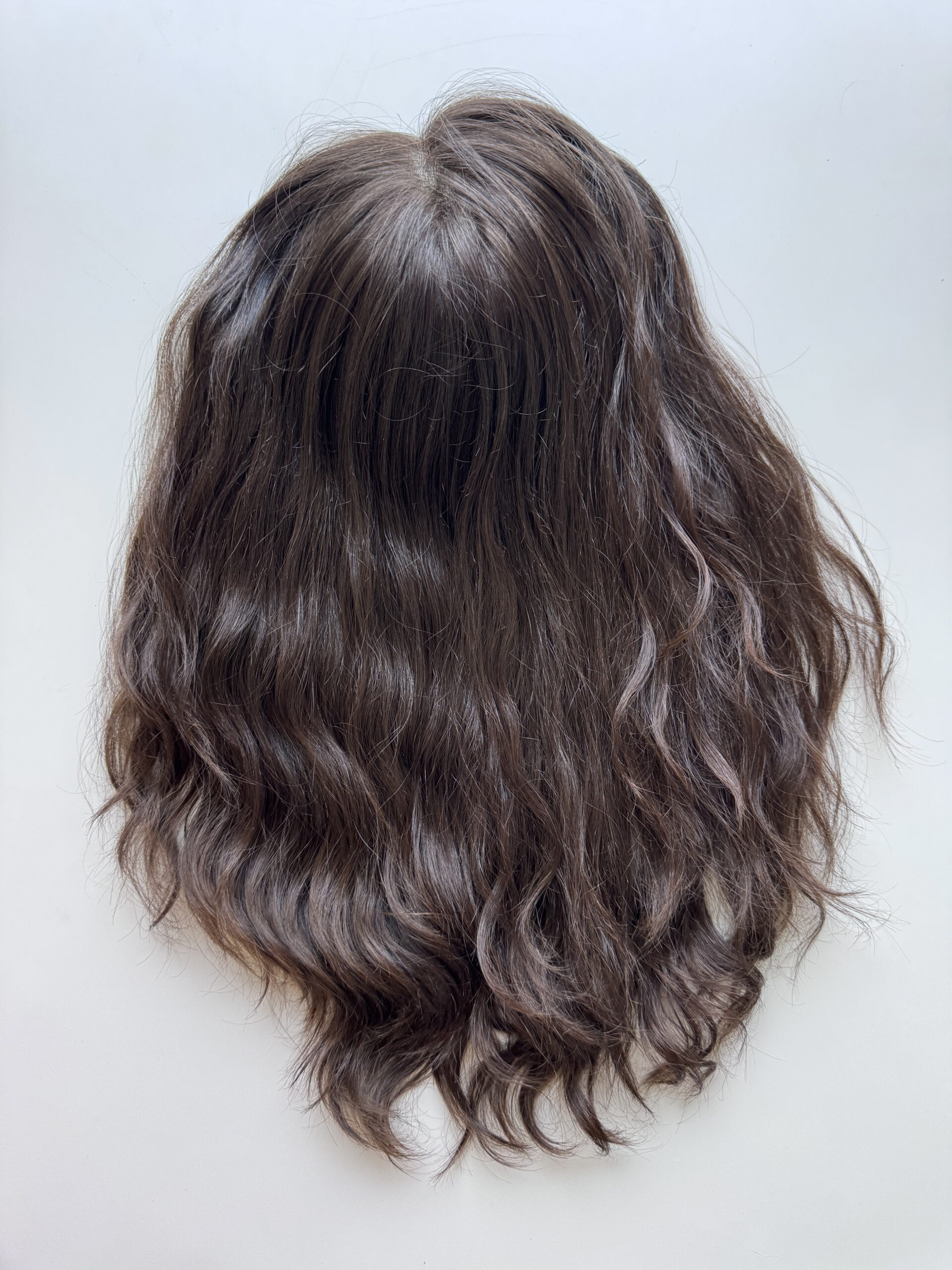 hair topper made from European Slavic hair - Slightly wavy - 8 x 8 18" Image 5